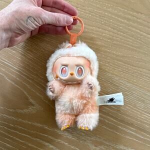 Labubu Authentic Keyring The Monsters Big Into Energy Pop Mart HAPPINESS Orange